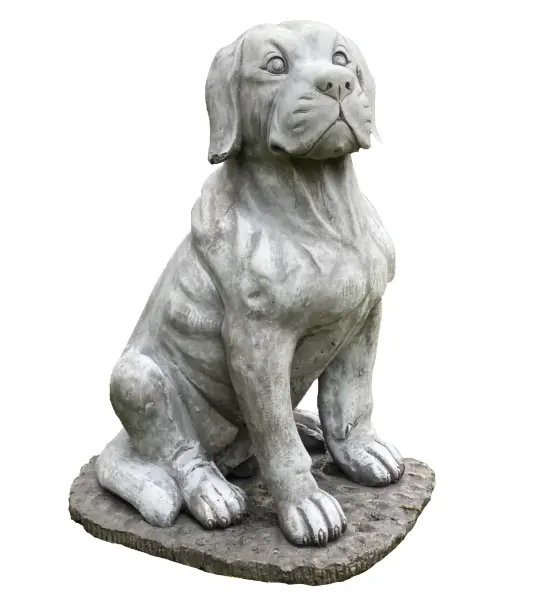 Product image 7 of the product “Henry - Dog, sitting 66cm H | cast stone ”